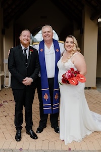 Wedding ceremony by Dr. Gerrit Rademeyer in Buffels Bay (Buffalo Bay)