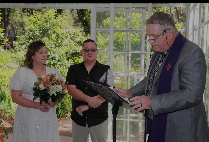 Wedding ceremony by Dr. Gerrit Rademeyer in Buffels Bay (Buffalo Bay)