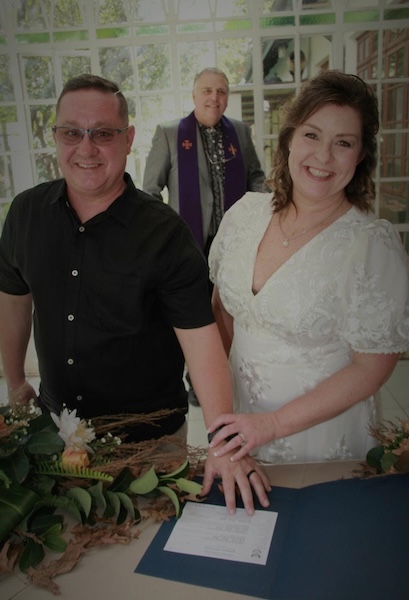 Wedding ceremony by Dr. Gerrit Rademeyer in Buffels Bay (Buffalo Bay)