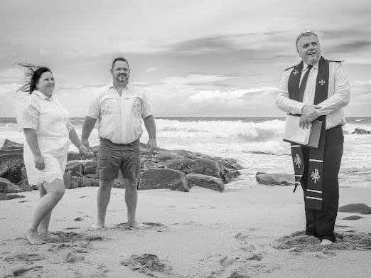 Wedding ceremony by Dr. Gerrit Rademeyer in Buffels Bay (Buffalo Bay)