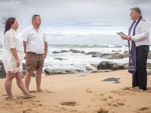 Wedding ceremony by Dr. Gerrit Rademeyer in Buffels Bay (Buffalo Bay)