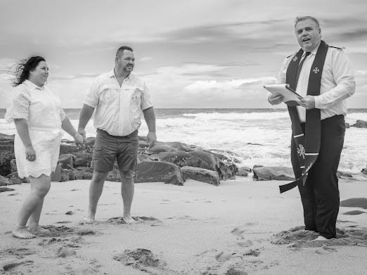 Wedding ceremony by Dr. Gerrit Rademeyer in Buffels Bay (Buffalo Bay)