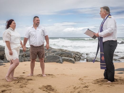 Wedding ceremony by Dr. Gerrit Rademeyer in Buffels Bay (Buffalo Bay)