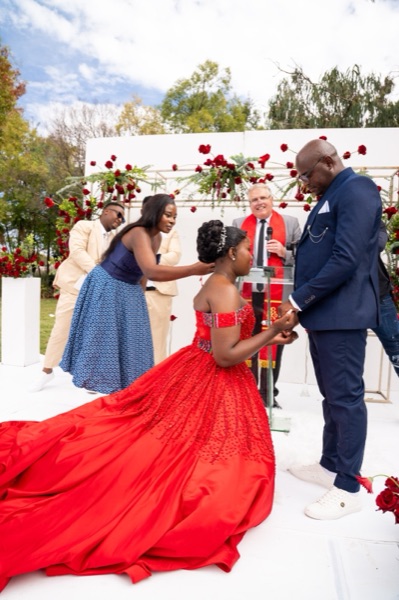 Wedding ceremony by Dr. Gerrit Rademeyer in Buffels Bay (Buffalo Bay)