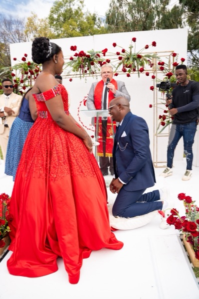 Wedding ceremony by Dr. Gerrit Rademeyer in Buffels Bay (Buffalo Bay)